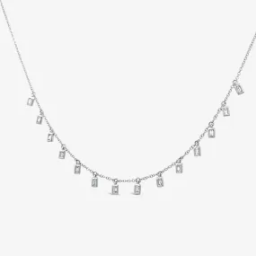 14 Drops By The Yard Baguette Diamond Necklace