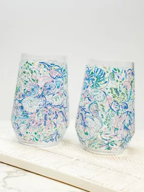 Acrylic Wine Glass Set by Lilly Pulitzer - Soleil It On Me