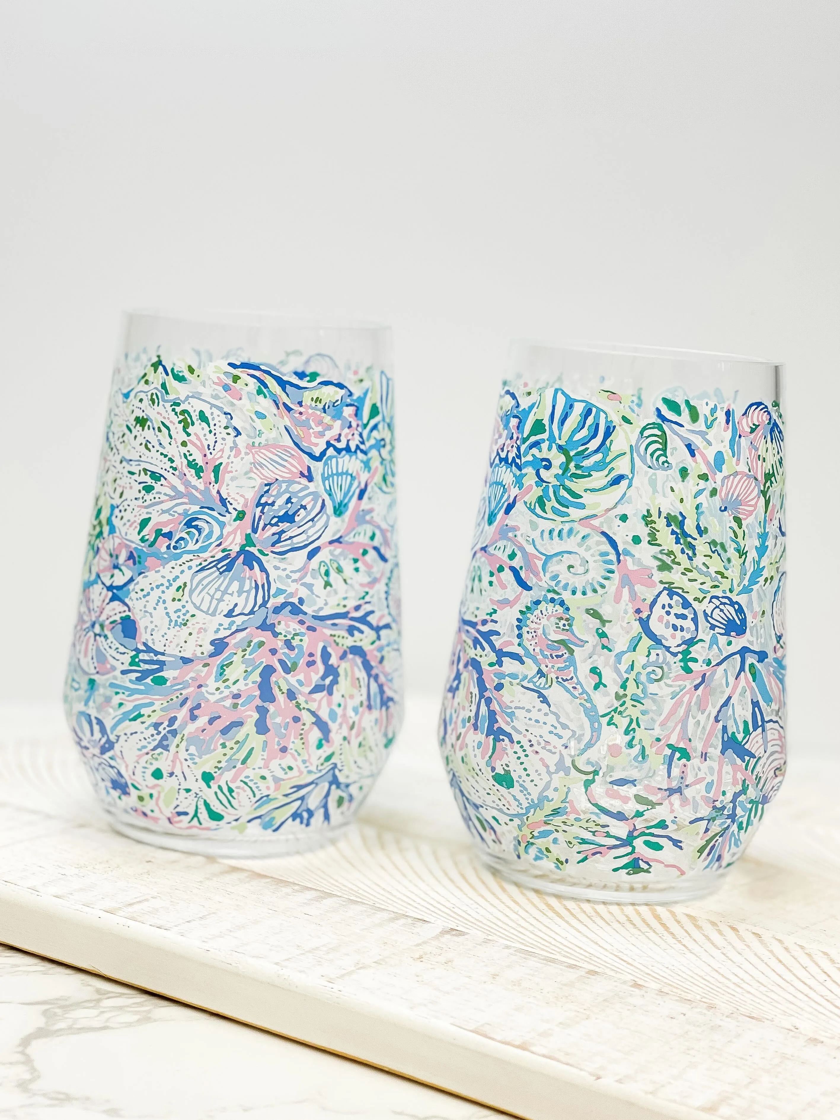 Acrylic Wine Glass Set by Lilly Pulitzer - Soleil It On Me