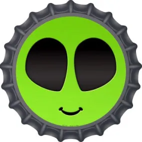 Alien Smile Face Novelty Metal Bottle Cap