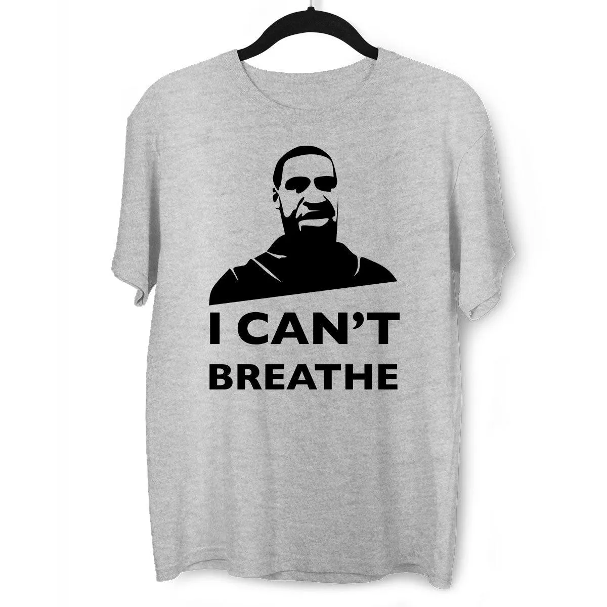 Black Lives Matter I Can Not Breathe Black, White & Grey T-Shirt