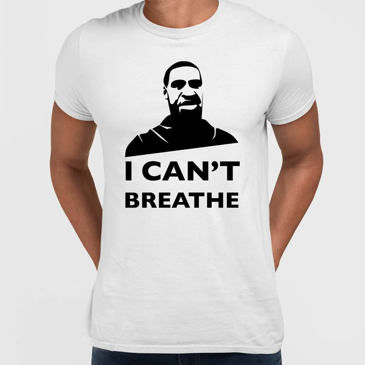 Black Lives Matter I Can Not Breathe Black, White & Grey T-Shirt