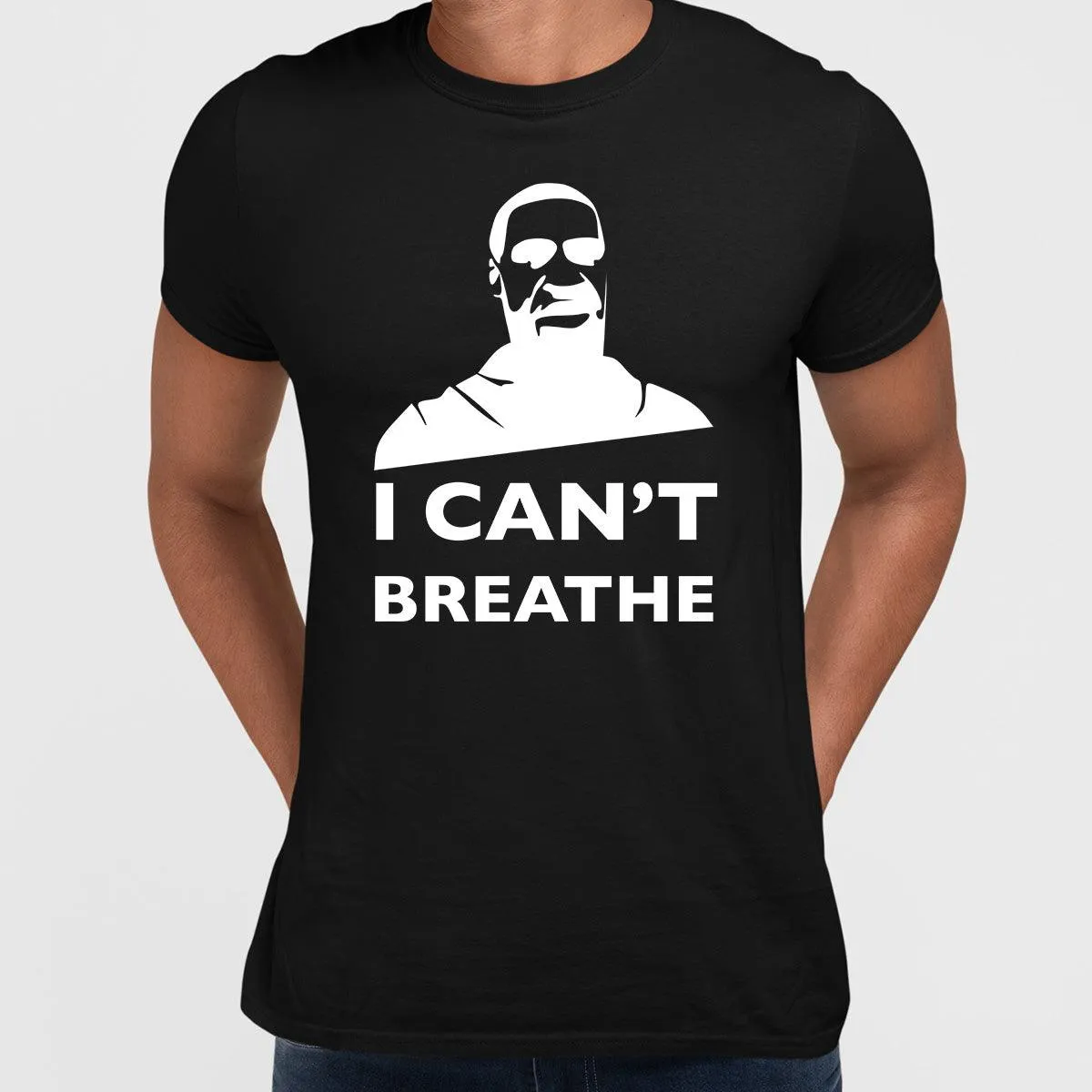 Black Lives Matter I Can Not Breathe Black, White & Grey T-Shirt