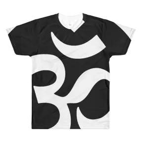 BLACK N WHITE OM ALL OVER PRINTED T-SHIRT