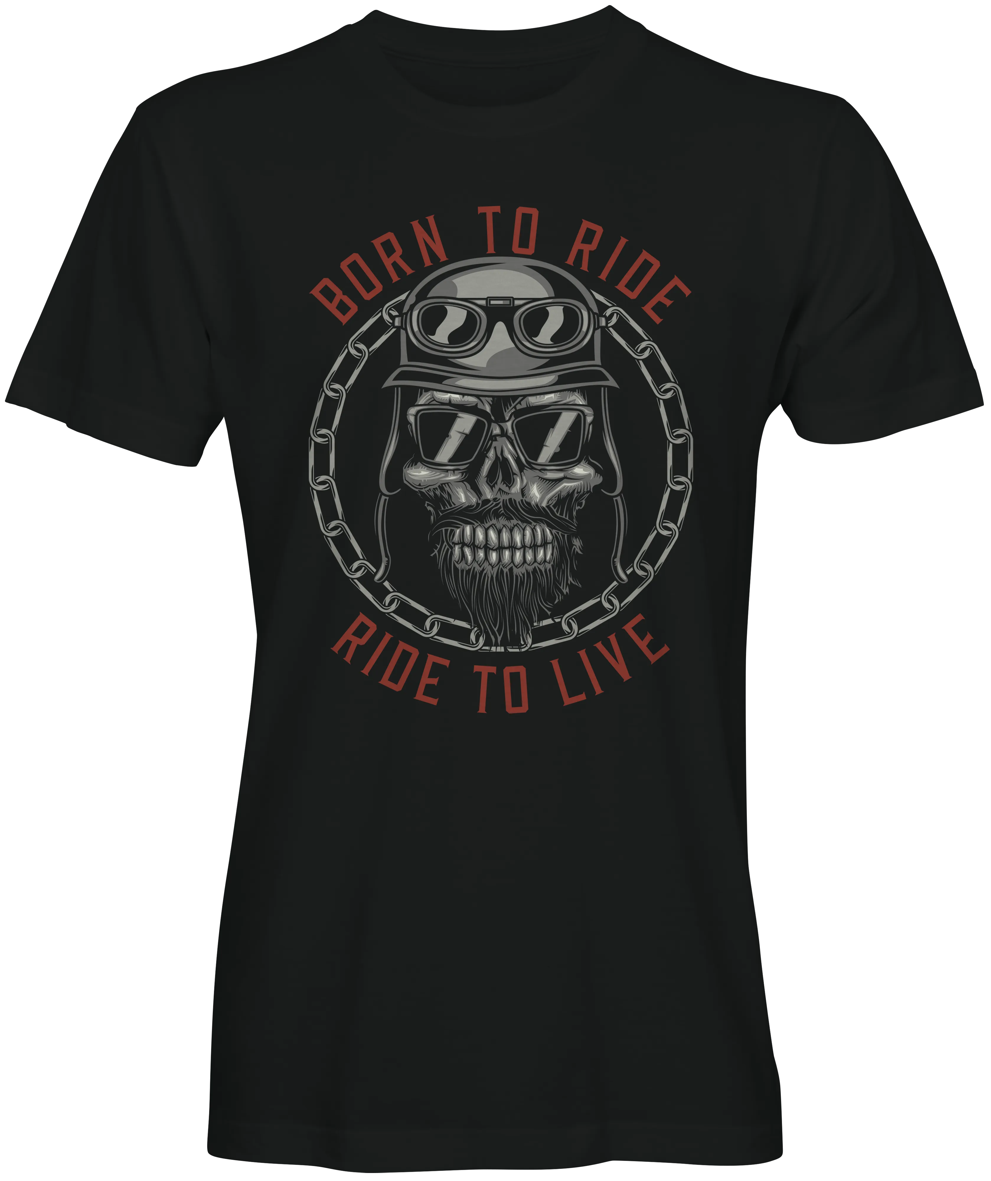 Born To Ride Ride To Live Biker T-shirt