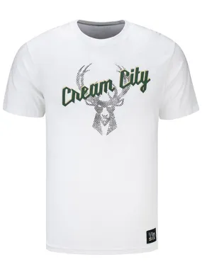 Bucks In Six Cream City Icon Half Milwaukee Bucks T-Shirt