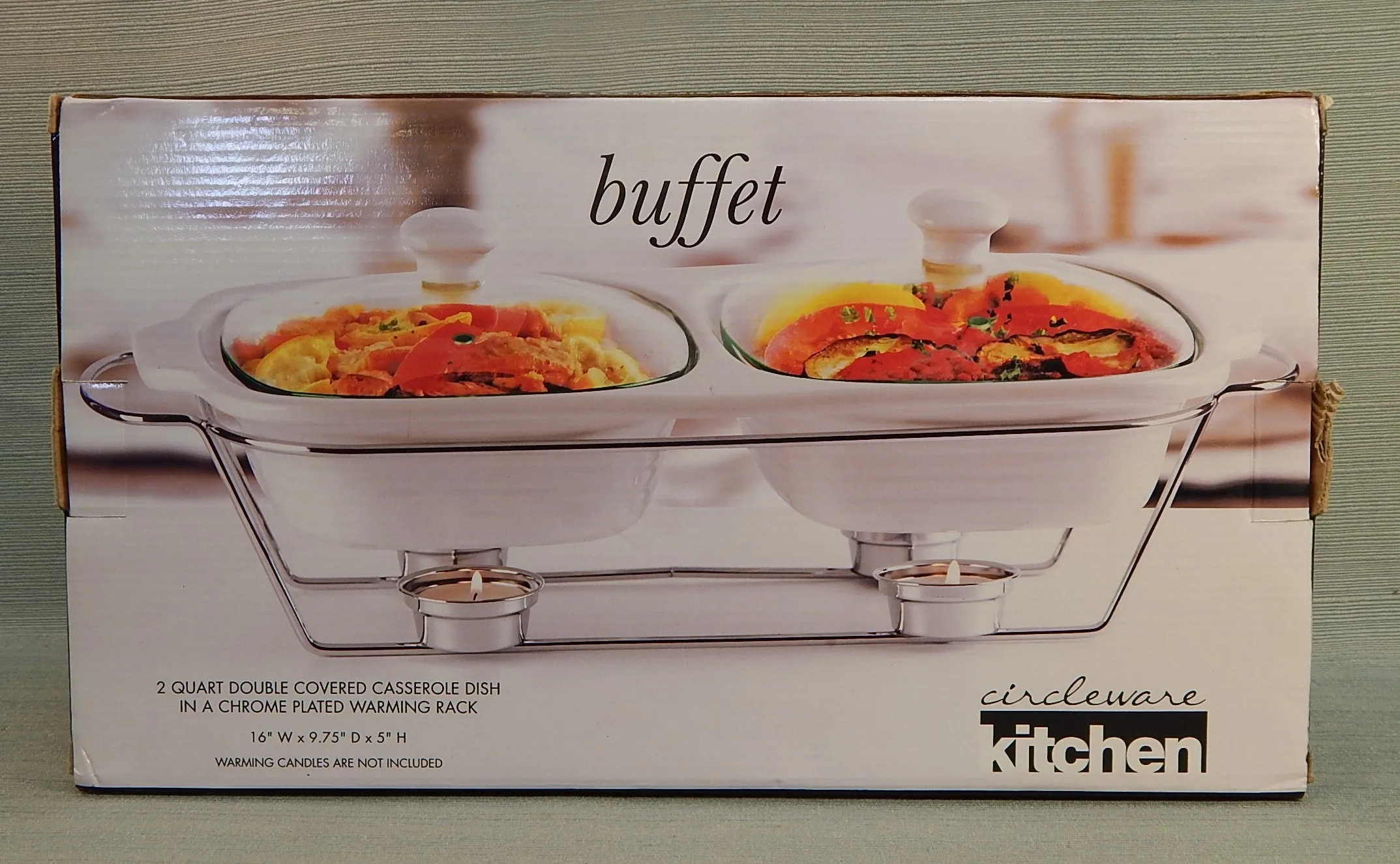 CircleWare Buffet 2 Qt. Double Covered Casserole Dish - NEW!