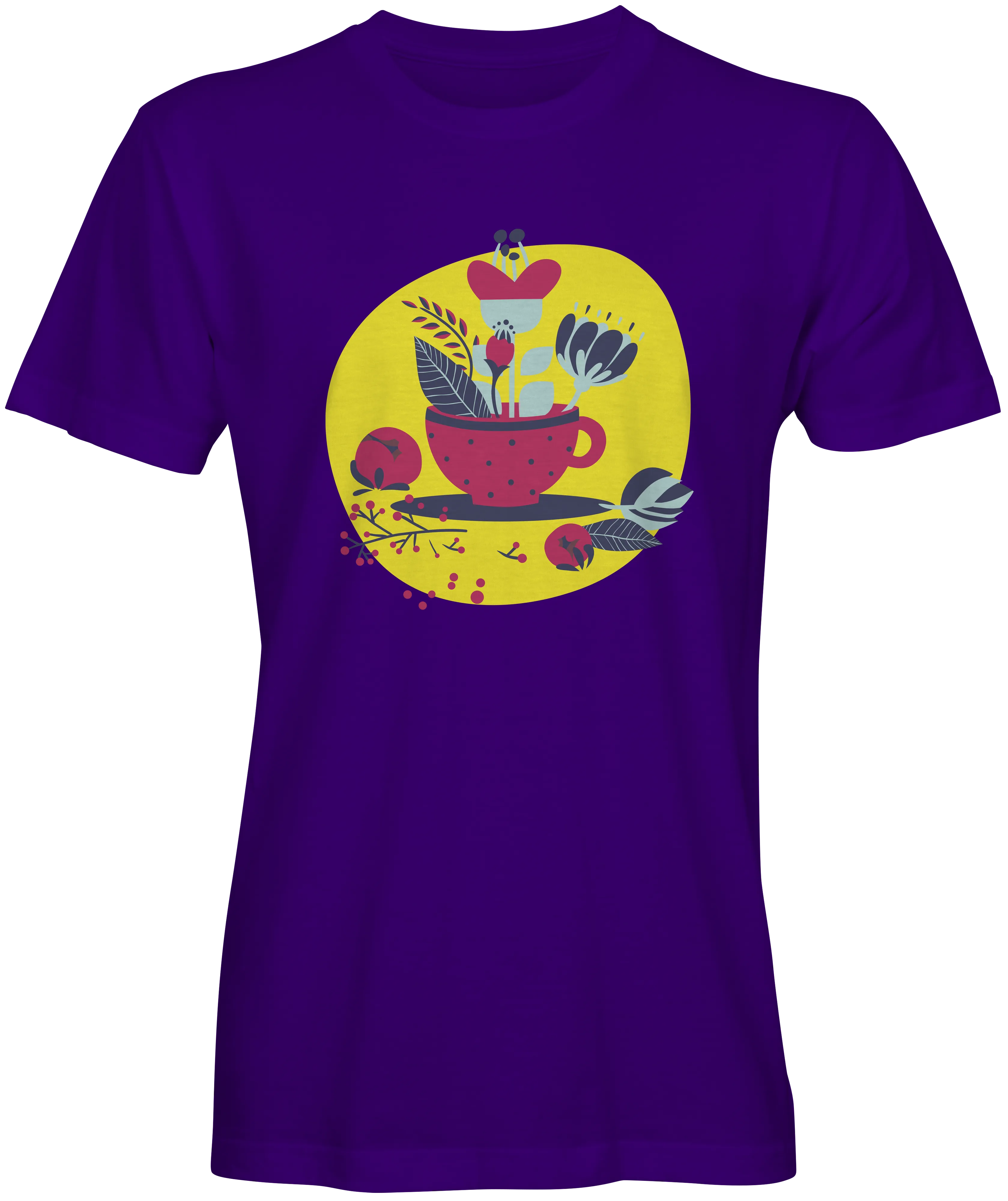 Colorful Cup With Flowers Graphic Tee