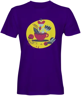 Colorful Cup With Flowers Graphic Tee