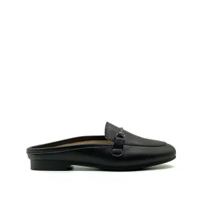 Demi Mule Bit Women's Shoes - Black Leather