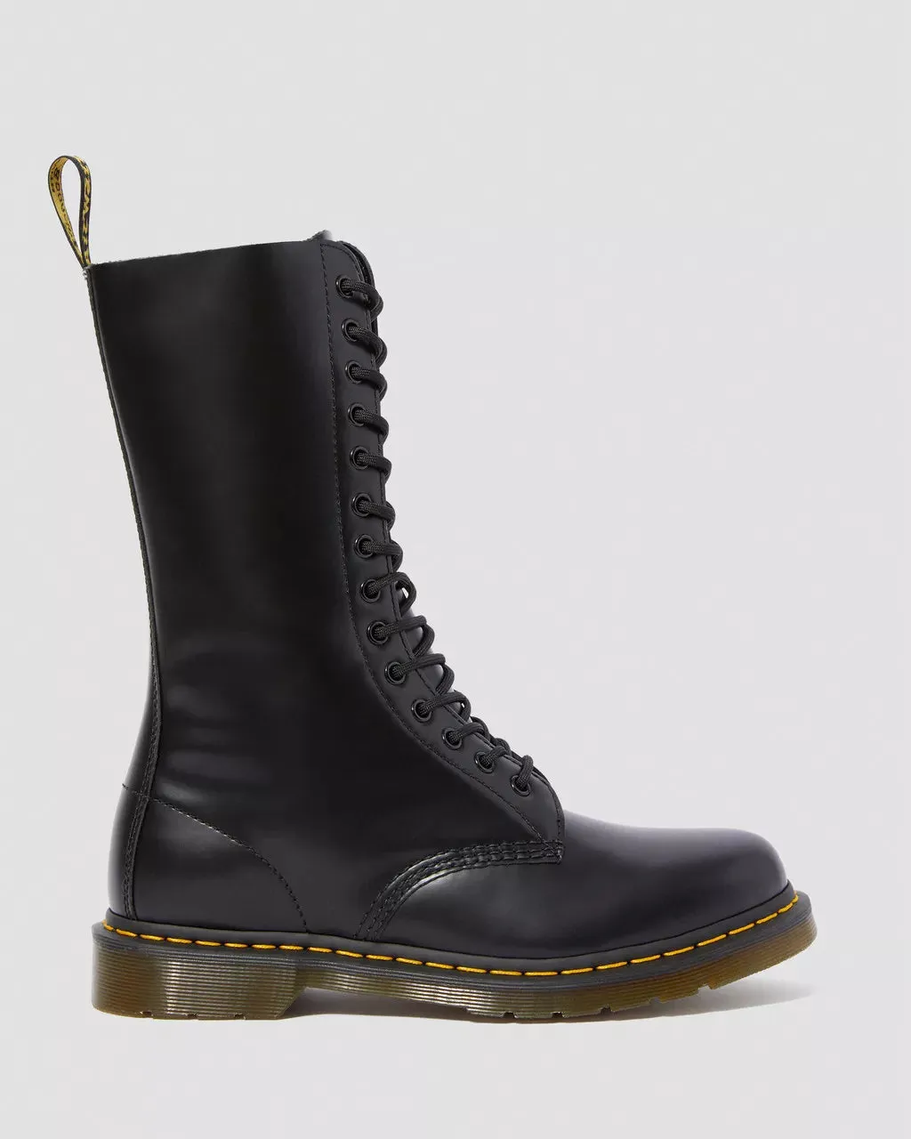 Doc Martens UNISEX 1490 SMOOTH LEATHER MID CALF BOOTS (BLACK SMOOTH)