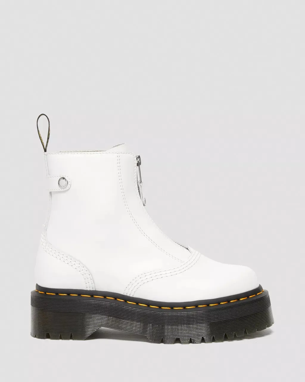 Doc Martens UNISEX JETTA ZIPPED SENDAL LEATHER PLATFORM BOOTS (WHITE SENDAL)