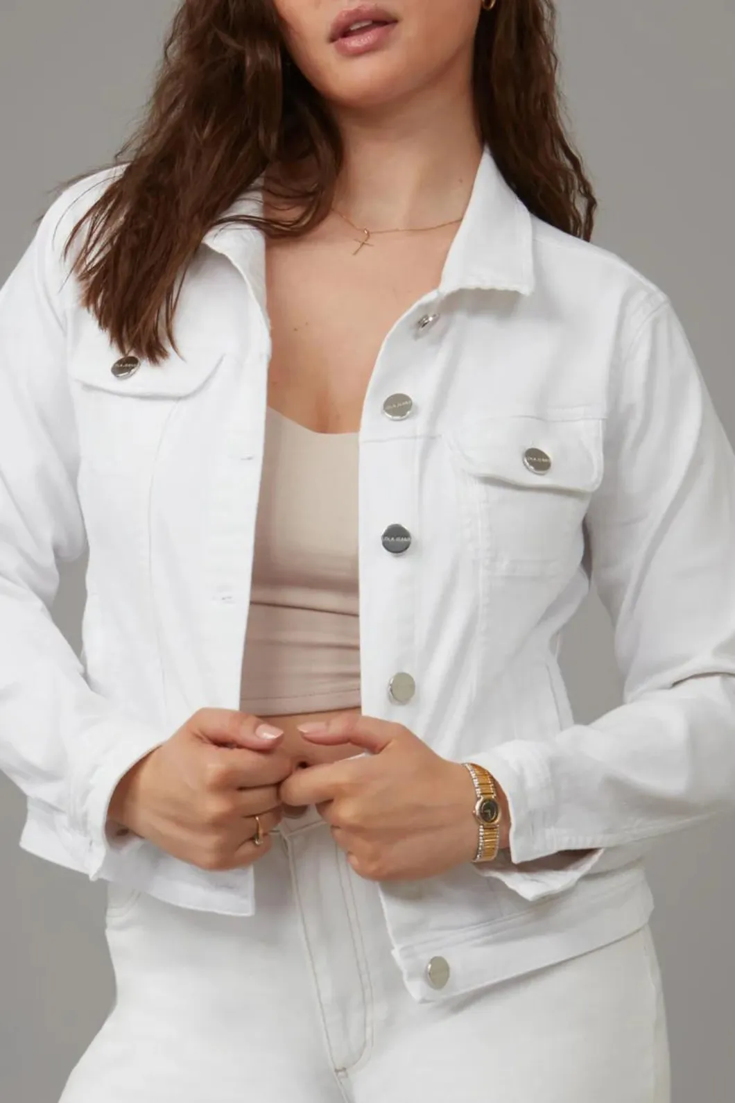 Gabriella White Denim Jacket