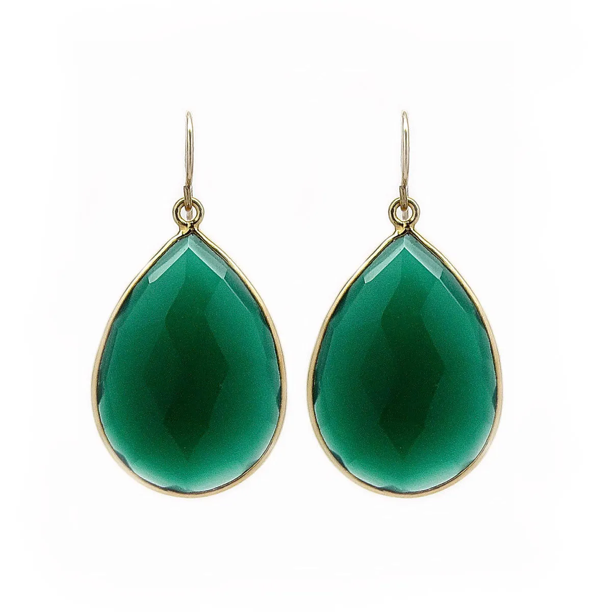 Large Emerald Drop Earrings