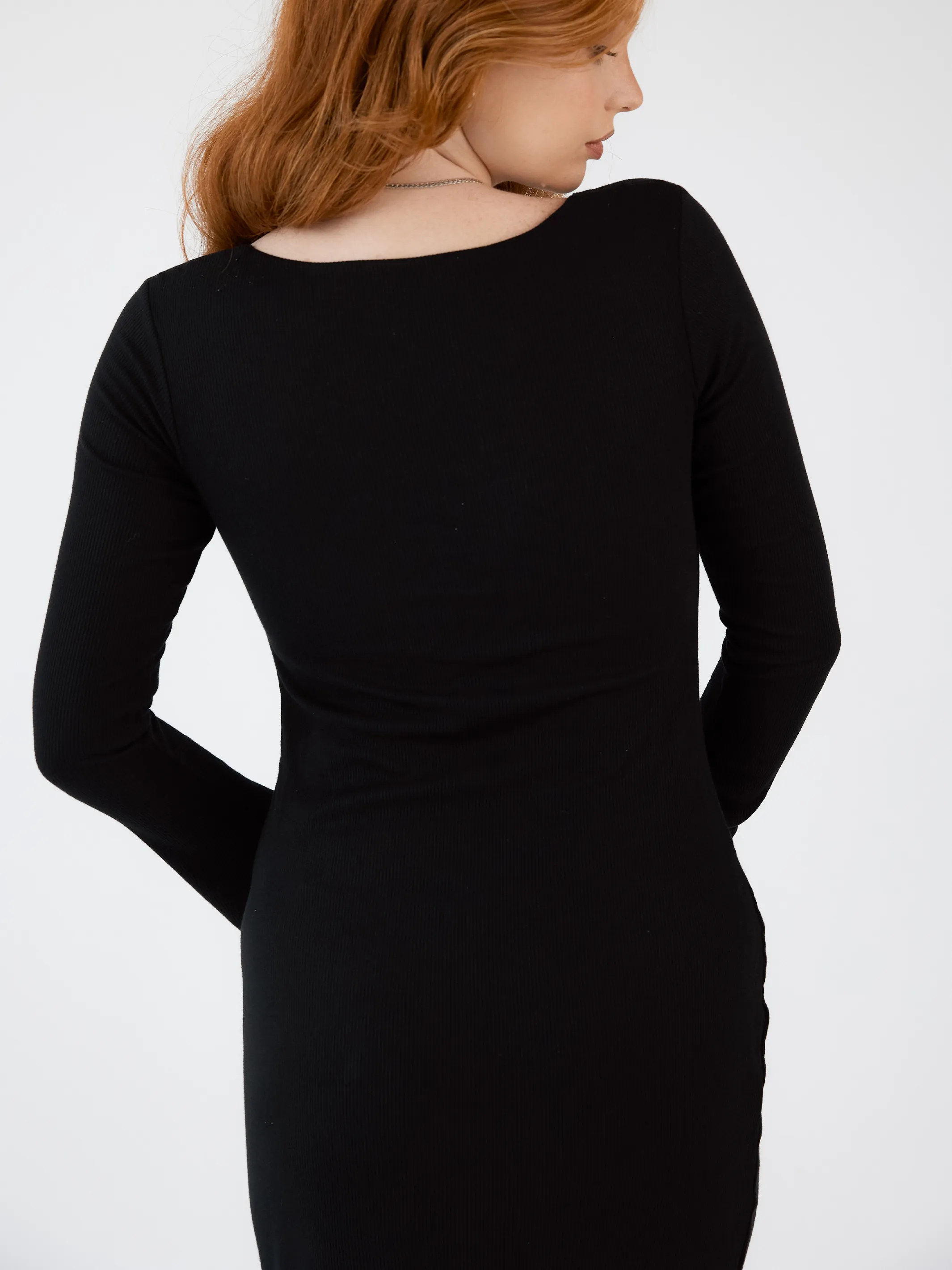 Long Sleeve Sweetheart Midi Brami Dress