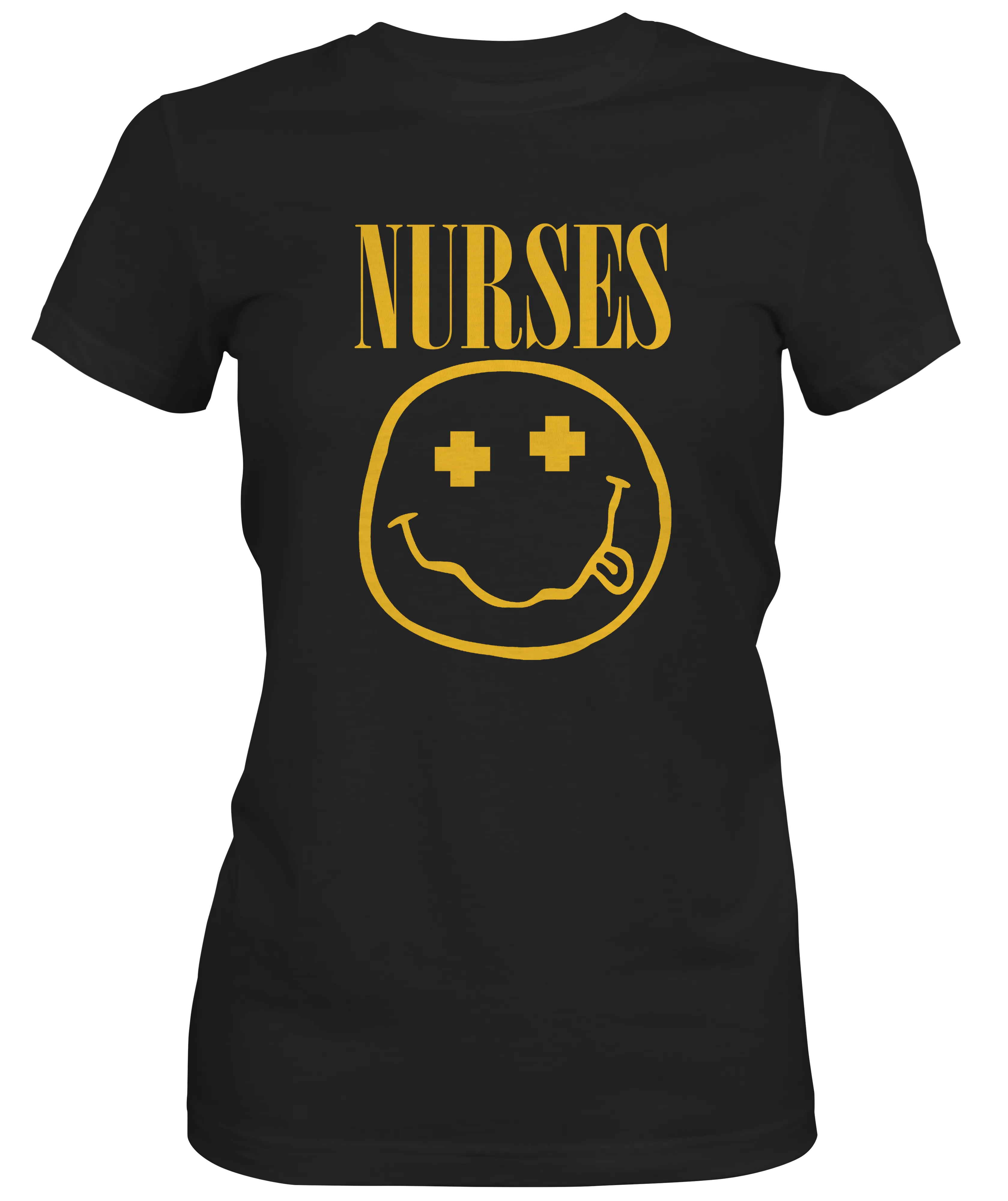 Nurses Happy Face Ladies Graphic Tee