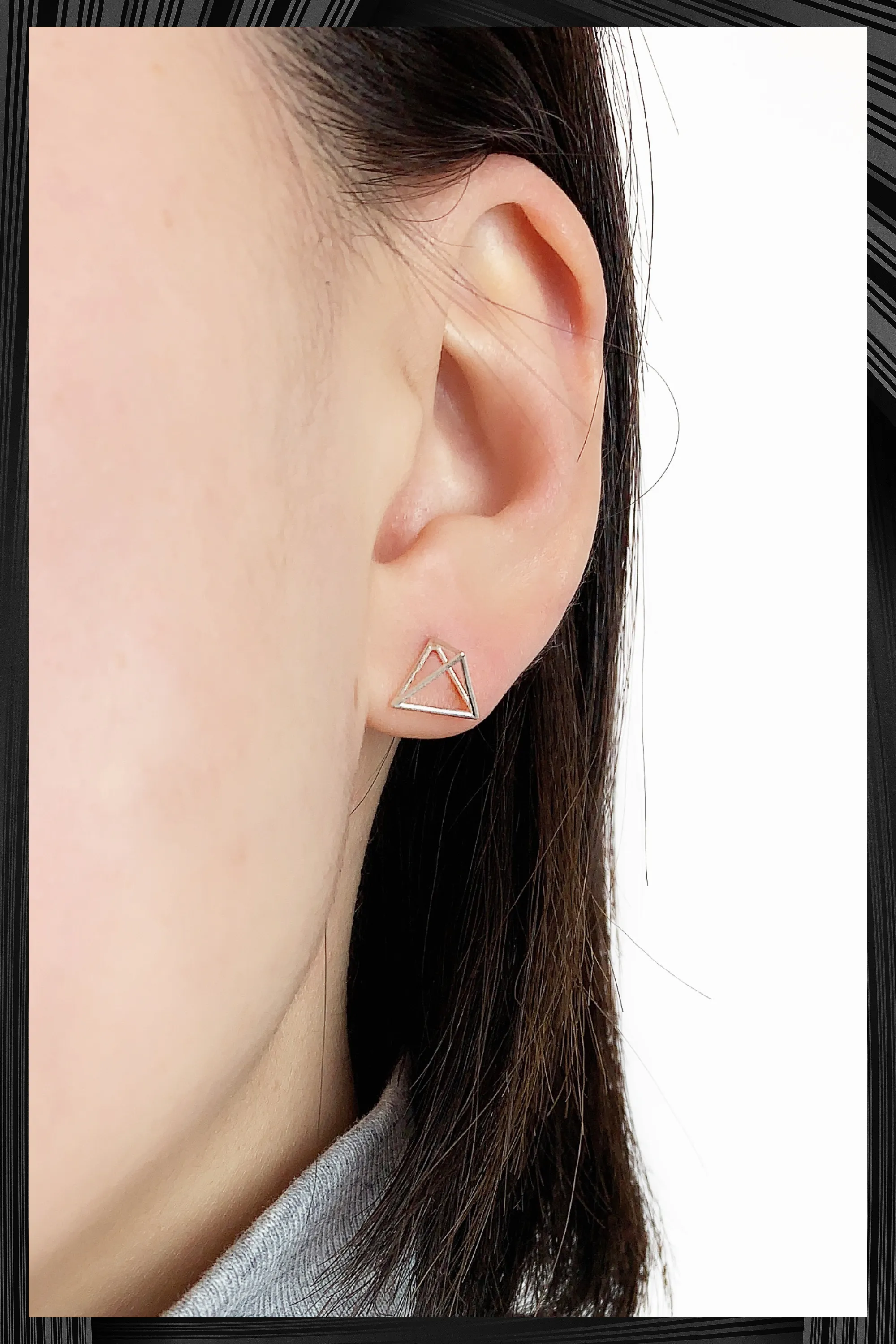 Petite Triangle Stud Earrings | Quick Shipping