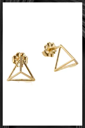 Petite Triangle Stud Earrings | Quick Shipping