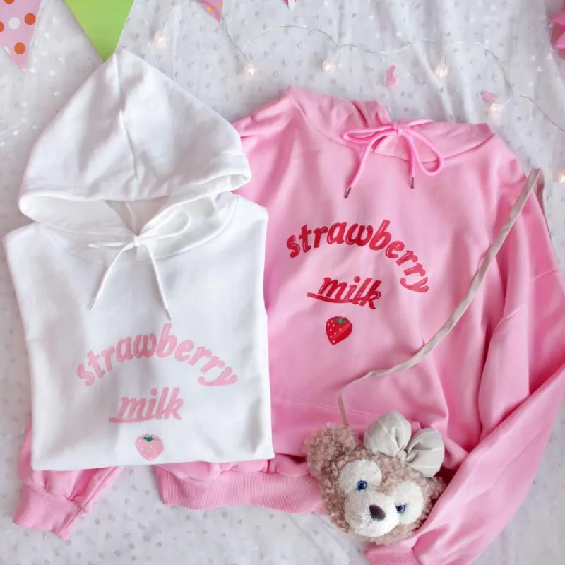 SWEET ''STRAWBERRY MILK'' HOODIE BY23105