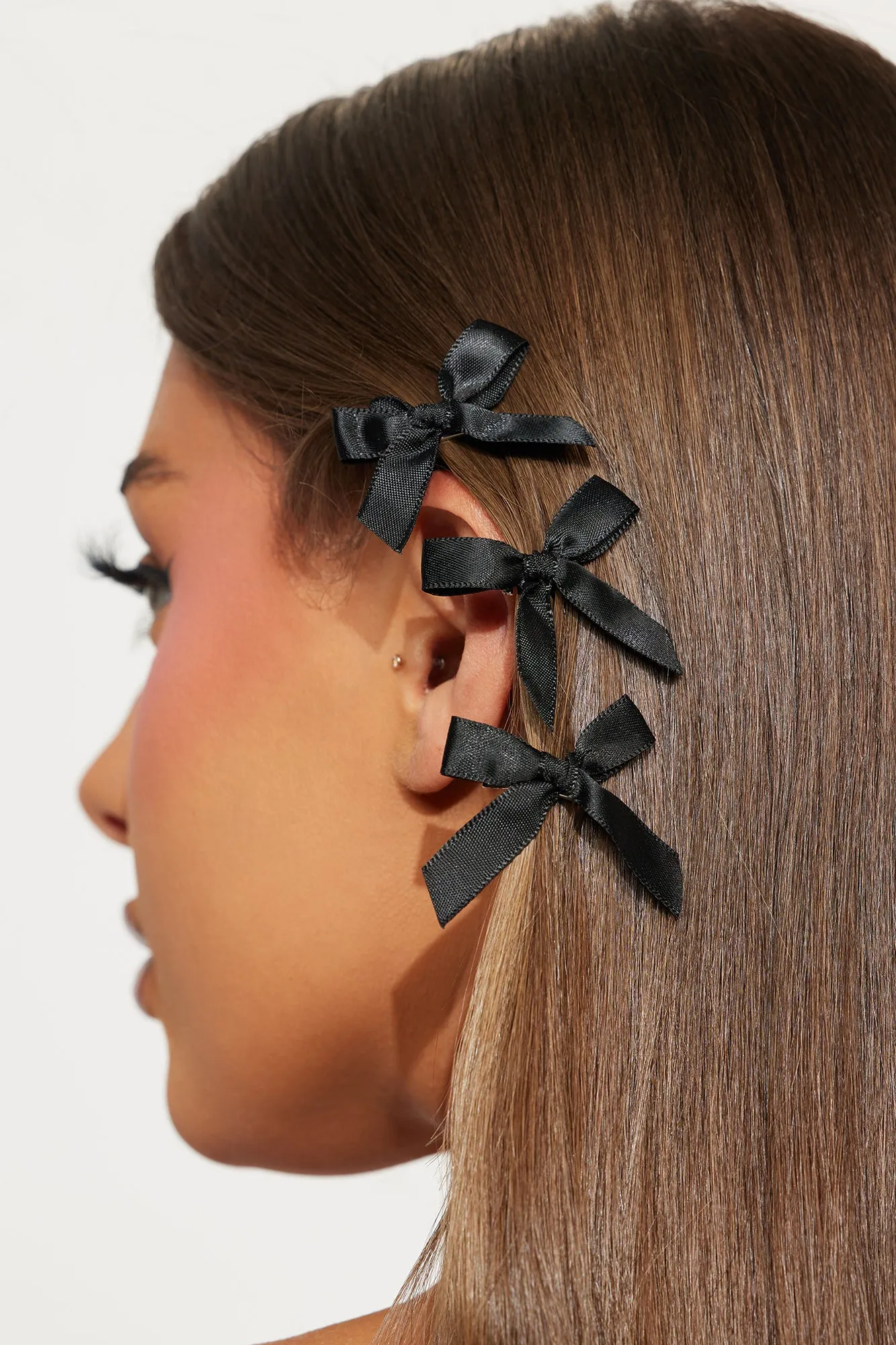 Too Cute To Be Stressed Hair Clip Set - Black