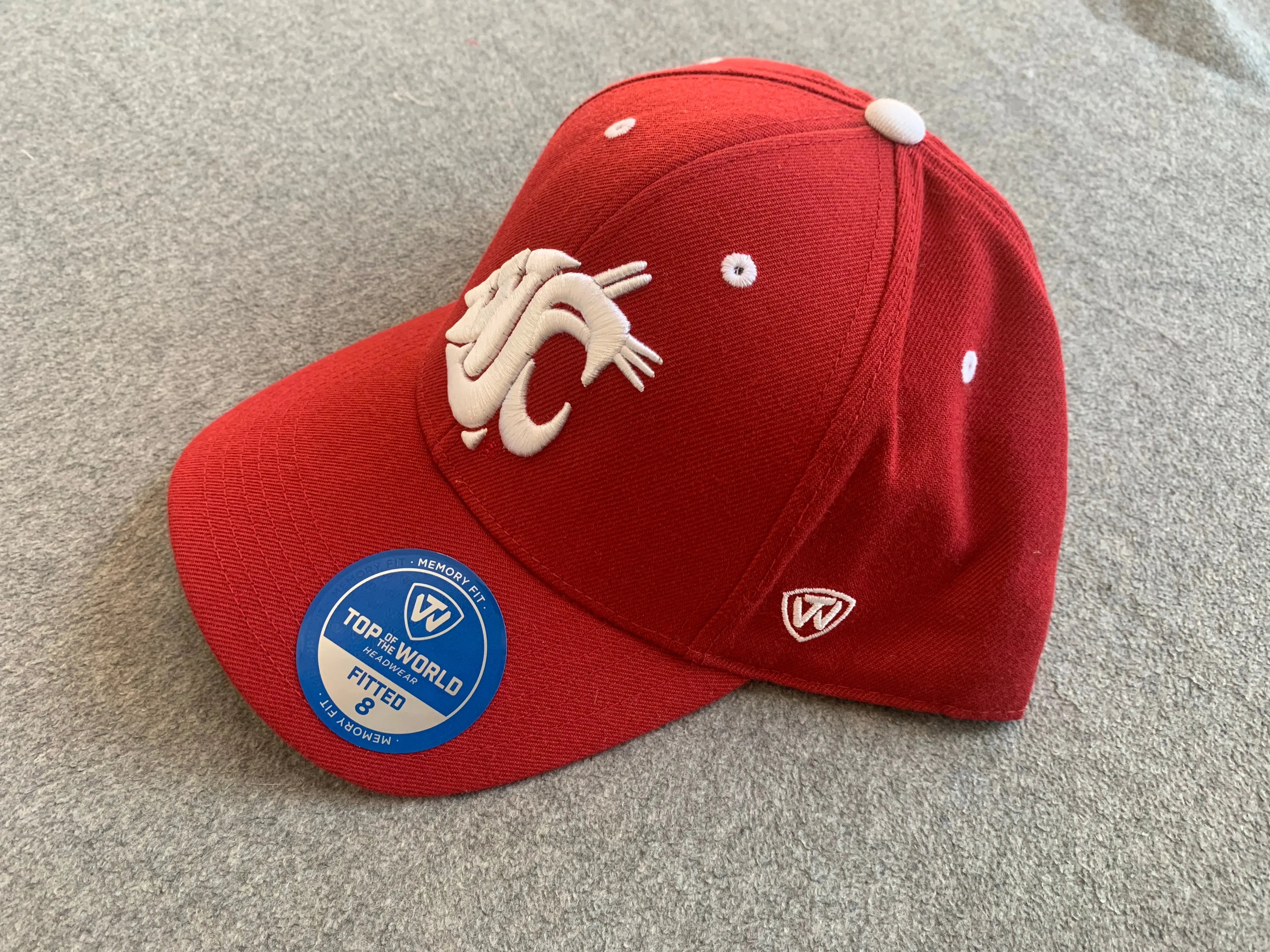 WSU Crimson Top of the World Fitted Hat